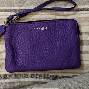 Purple Coach Wristlet